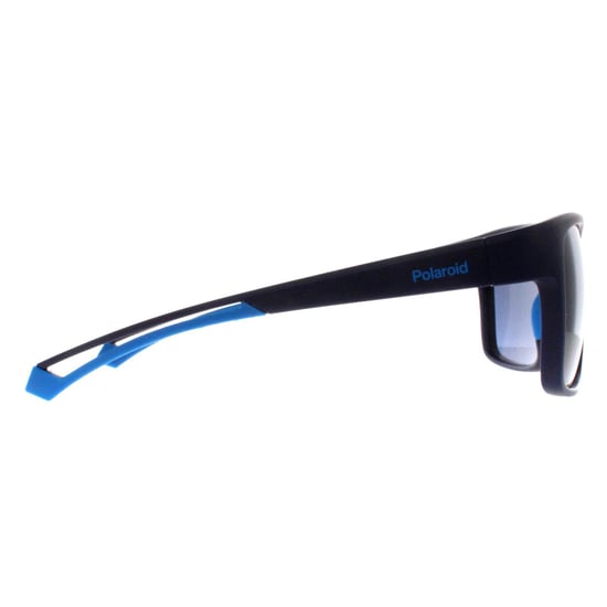 Polaroid Rectangle Mens Matte Blue Blue Polarized High Contrast PLD 7052/S