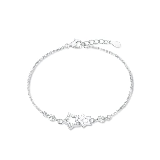 Amor Bracelet for ladies, 925 Sterling silver, zirconia synth. | star