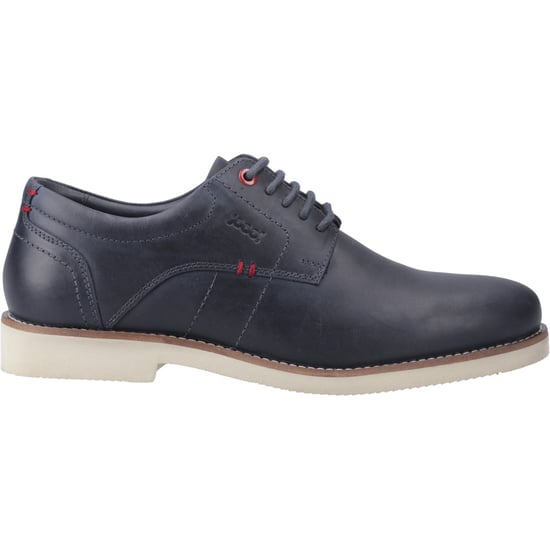 Pod Hampton Leer Heren Navy Veterschoenen - Image 5