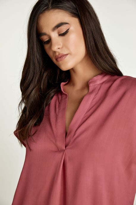 Sleeveless Burgundy Linen Style Top