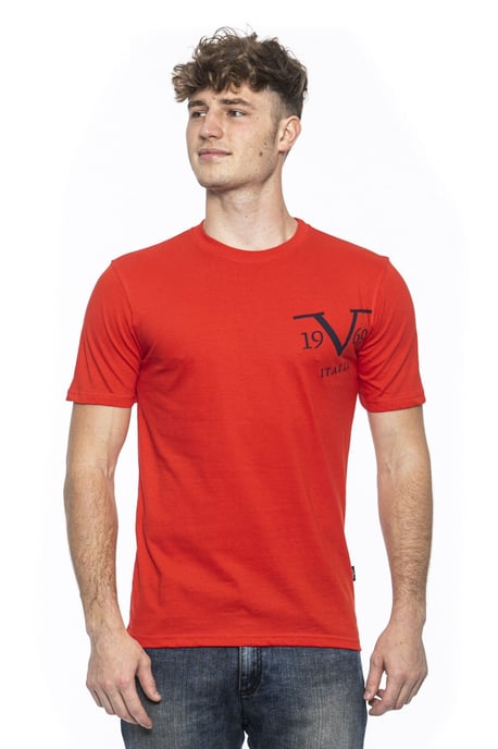 19V69 Italia Mens T-Shirt Red Mike Red