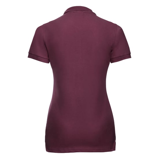 Russell Dames/dames Stretch Short Sleeve Polo Shirt (Bourgondië) - Image 2