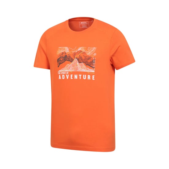 Mountain Warehouse Heren Avontuur Begint Biologisch Katoenen T-Shirt (Oranje) - Image 3