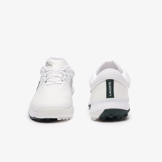 Men's Lacoste Golf Point Trainers in White Green - Image 5