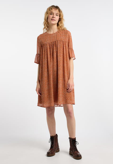 Dreimaster Jurk Dames Oranje Veelkleurig - Image 2