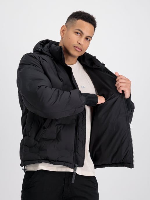 Alpha Industries Gewatteerde Hoodie Met Logo Zwart - Image 3