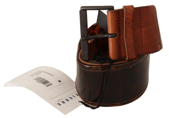 Ermanno Scervino Women's Dark Brown Leather Buckle Waist Belt