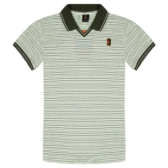 Nike Dri-Fit Striped Polo Shirt Short Sleeve Womens Tennis Sport Top 240723 100