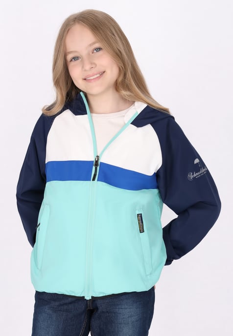 Schmuddelwedda Anorak meisjes (kinderen) Turkoois kleurblok - Image 3