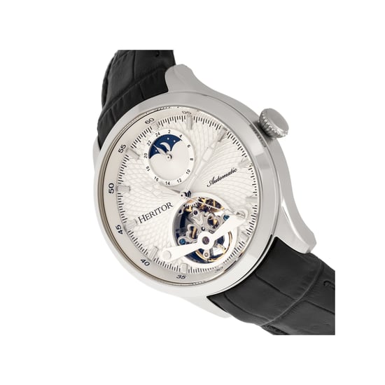 Heritor Automatische Gregory Semi-Skelet Leather-Band Horloge - Image 3