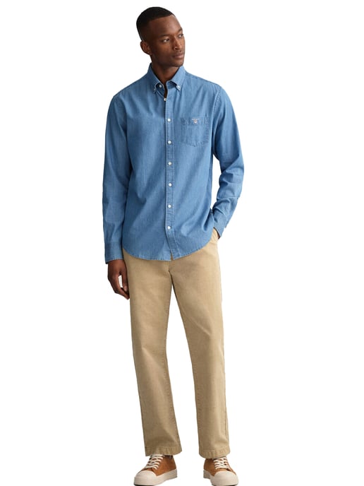 Gant Heren Regular Fit Overhemd | Indigo Overhemd - Image 6