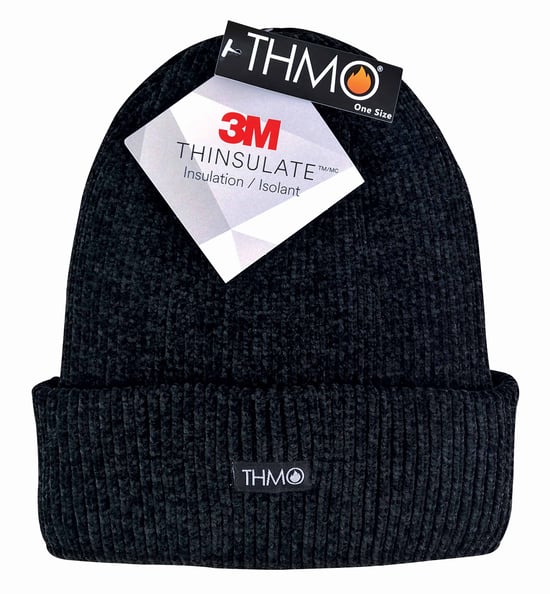 THMO - Dunsulate muts van 3 meter lang, chenille voor dames - Zwart - Image 2