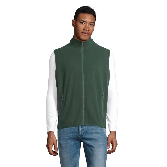 SOLS Uniseks Fleece Bodywarmer met rits voor volwassenen (Bosgroen) - Image 1