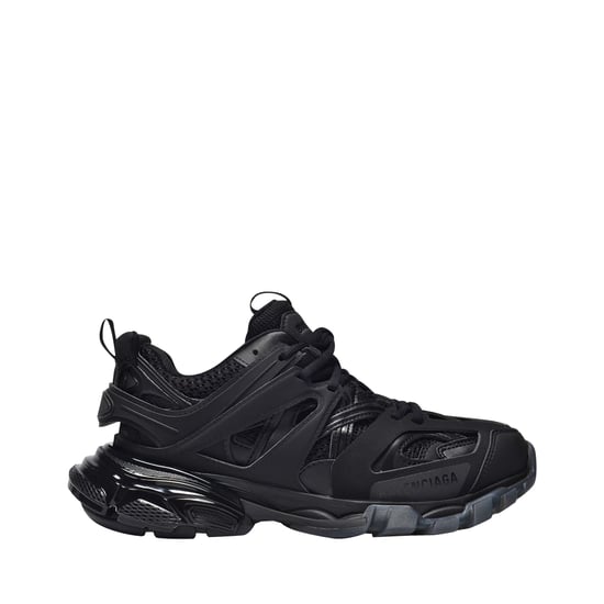 Track Clearsole Sneakers in Black Canvas