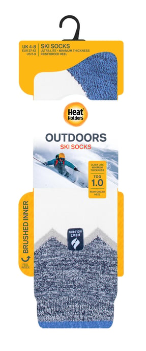Heat Holders - Lichtgewicht thermo skisokken voor heren - Cream Zig Zag - Image 2