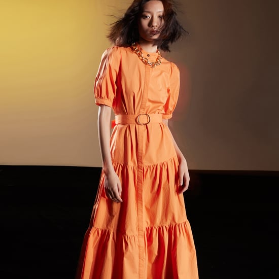 Cotton shirt dress with added belt