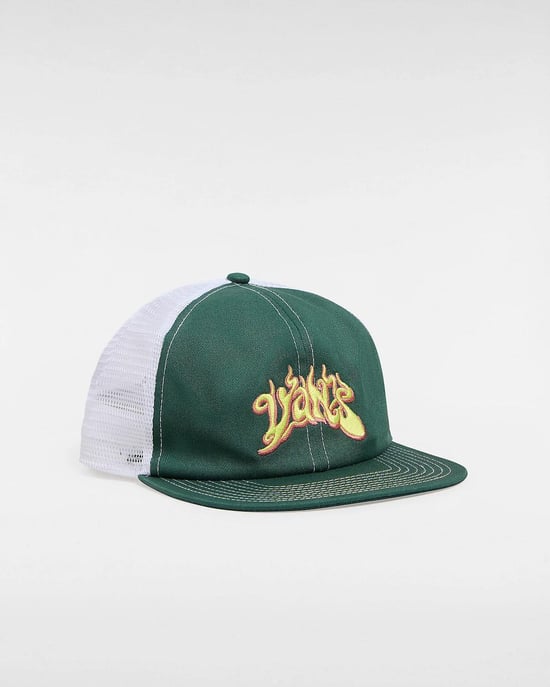 VANS Higher Place Unstructured Trucker Hat in Bistro Green - Image 1