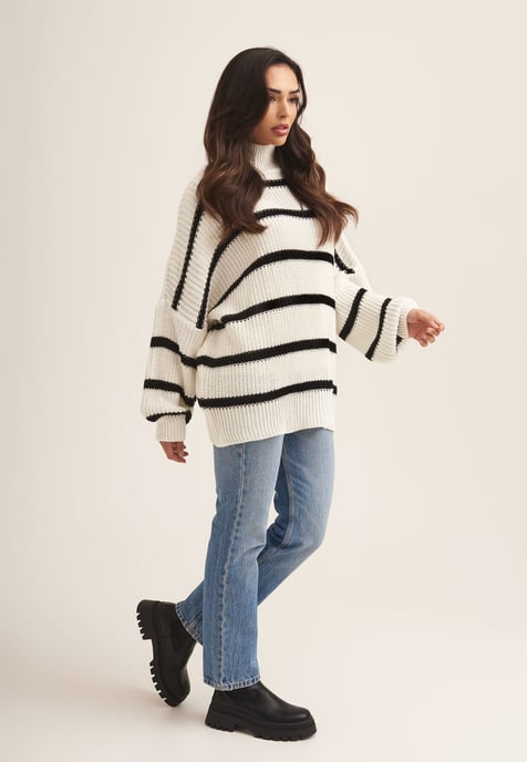 Chunky Knit High Neck Jumper - Image 2