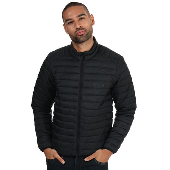 Men's Ben Sherman Lightweight Padded Funnel Neck Jacket in Black