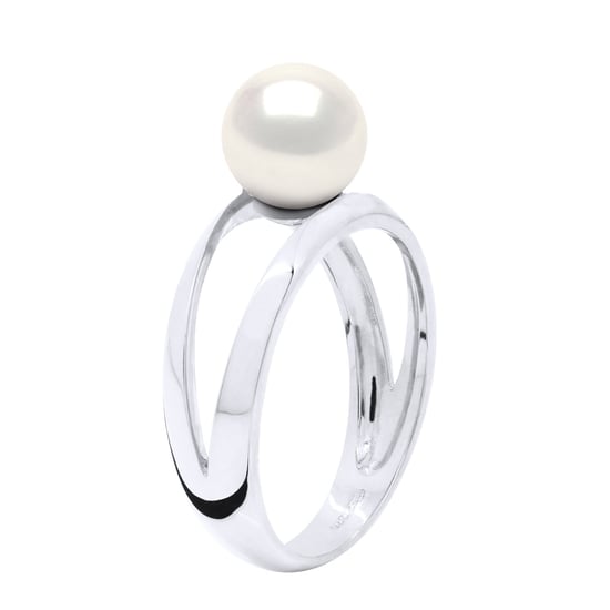 Ring - Wit Goud 375 - Echte Cultiveerde Zoetwaterparel Rond 8-9 mm - Image 1