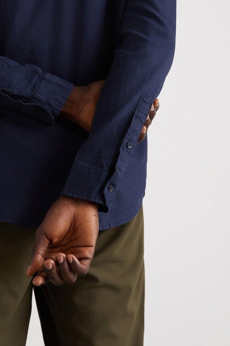 Long Sleeve Chest Pocket Oxford Shirt - Image 2