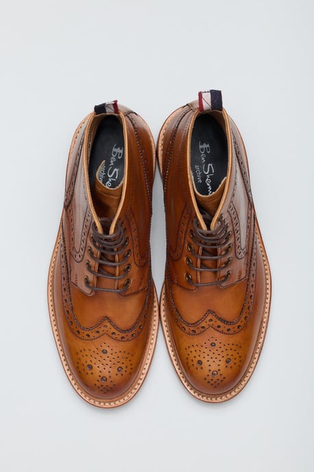 Ben Sherman Arthur Leder Heren Laarzen Bruin - Image 3