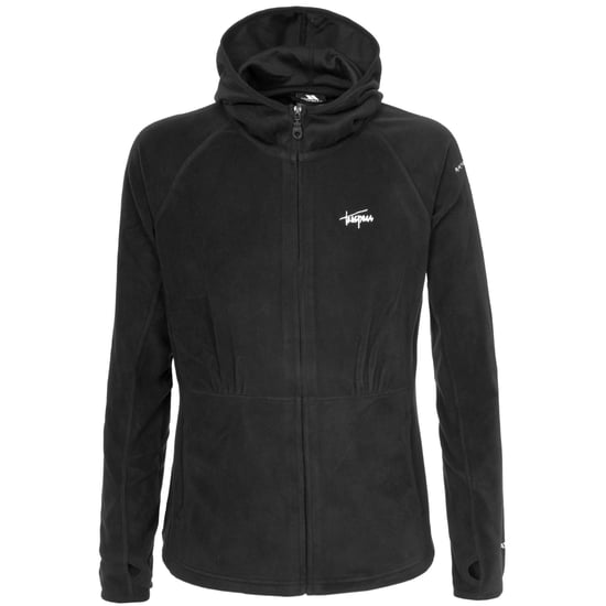 Trespass - Dames Marathon Full Zip Fleece Jas met Capuchon (Zwart) - Image 1