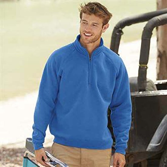 Fruit Of The Loom Heren Premium 70/30 Ritssluiting Neck Sweatshirt (Royaal Blauw) - Image 2