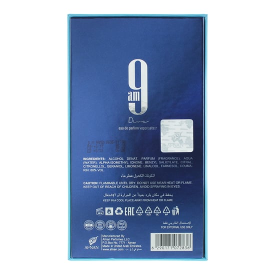 Afnan 9 AM Dive Edp Spray100 ml. - Image 4