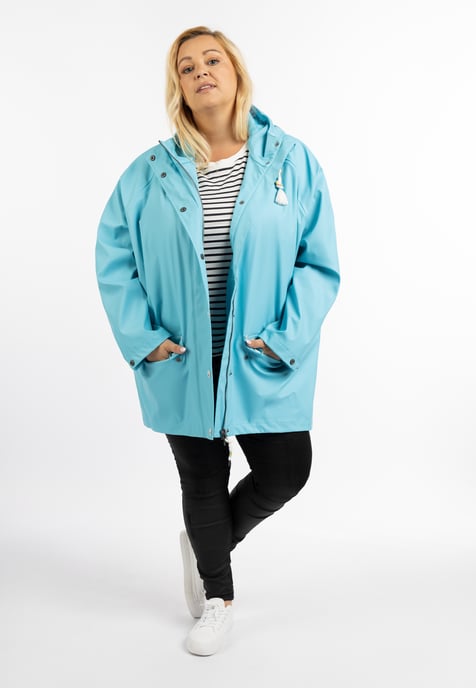 Schmuddelwedda Grote maat regenjas bridgeport Dames DONKER AQUA-280 - Image 2
