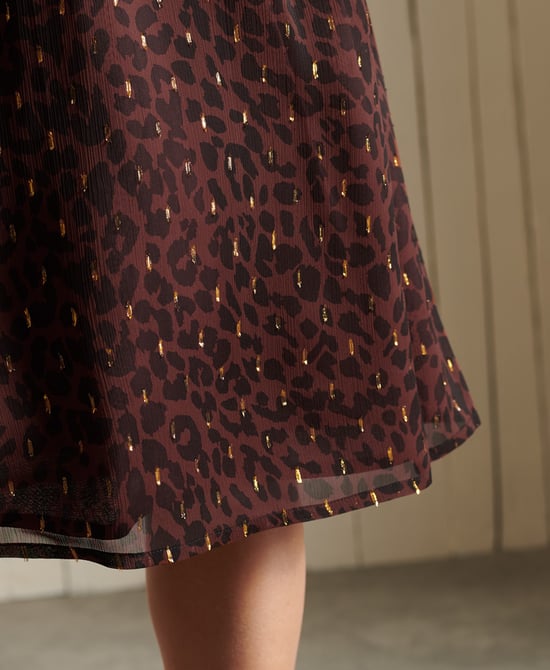 Superdry Woven Metallic Midi Skirt