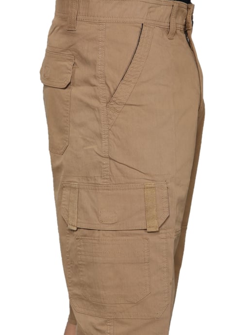 Heren cargo multi-pocket sneldrogende shorts in kaki - Image 4