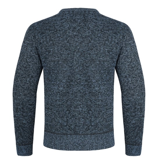 Men's Cardigan with Two Pocket Button Stand-Up Collar Cardigan for Winter Blue