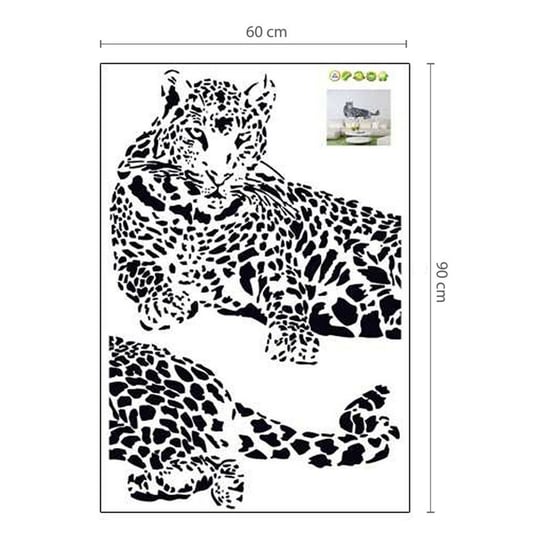 Combo of LEOPARD + Swarovski 38pcs Wall Stickers, Kitchen, Bathroom, Living room, Self-adhesive, decal