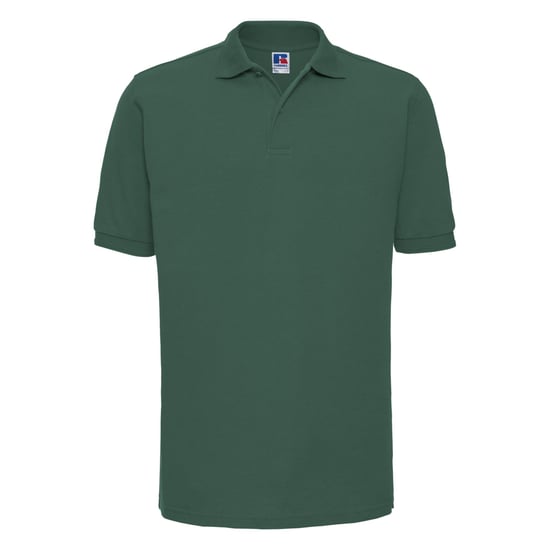 Russell Heren Ripple Collar & Manchet Poloshirt met korte mouwen (Fles groen) - Image 1