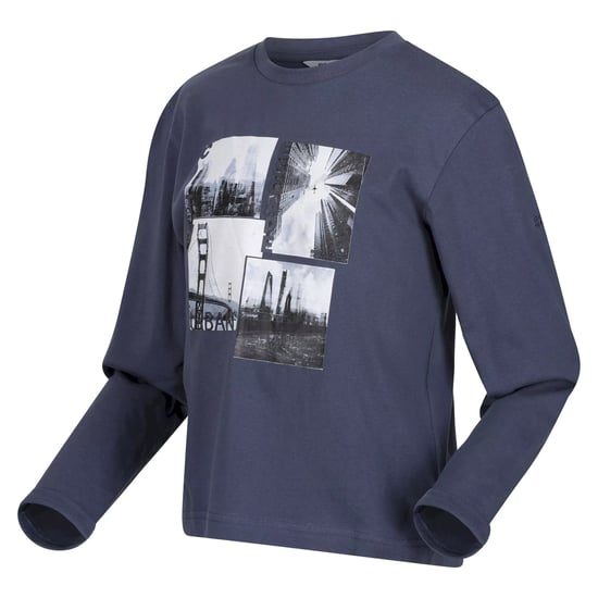 Regatta Kinderen/Kinderen Wenbie III Landschap T-shirt met lange mouwen (Donkere Denim) - Image 3