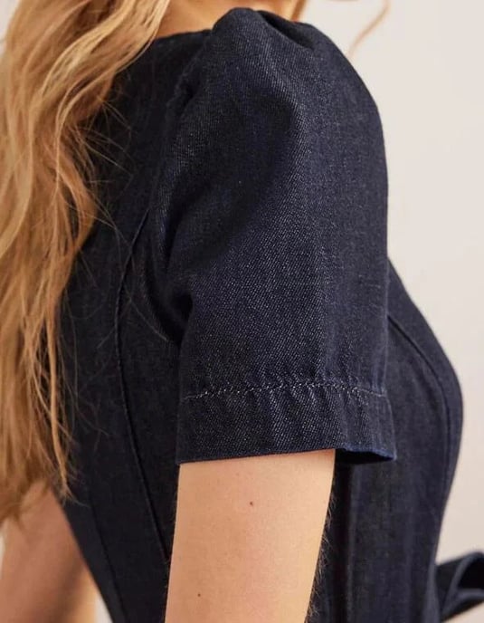 Denim Square Neck Summer Dress