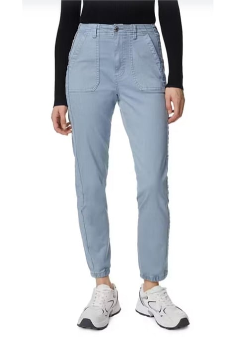 M&S Collection Dames Katoenmix Slim Fit Enkel Grazer Joggers Hemelsblauw - Image 1