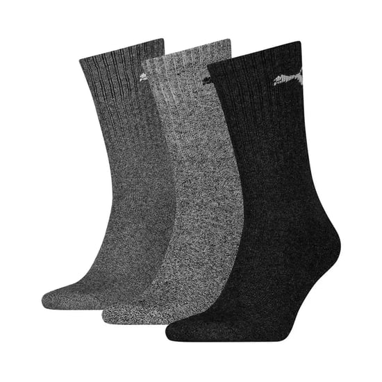 Puma Unisex Sportsokken voor volwassenen (set van 3 stuks) (Grijs) - Image 1
