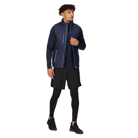 Regatta Mens Navigate Quilted Hybrid Gilet (Navy/French Blue)