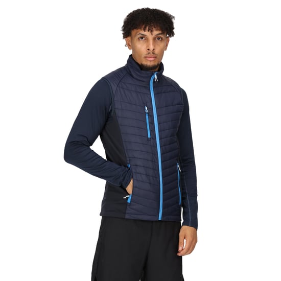 Regatta Mens Navigate Quilted Hybrid Gilet (Navy/French Blue)