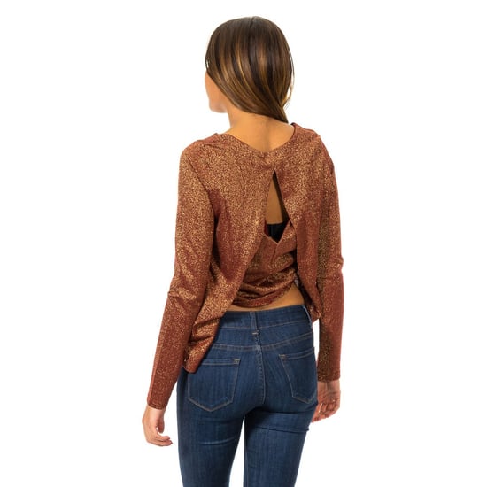Women's Long Sleeve Round Neck Sweater 10DML0483
