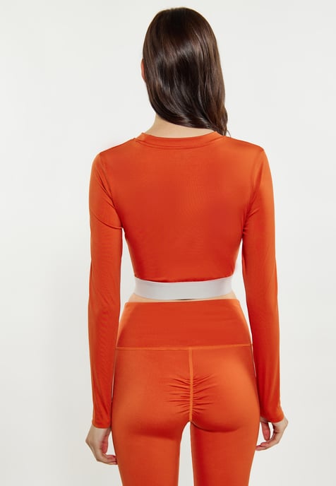 Mymo Longsleeve Dames oranje - Image 4