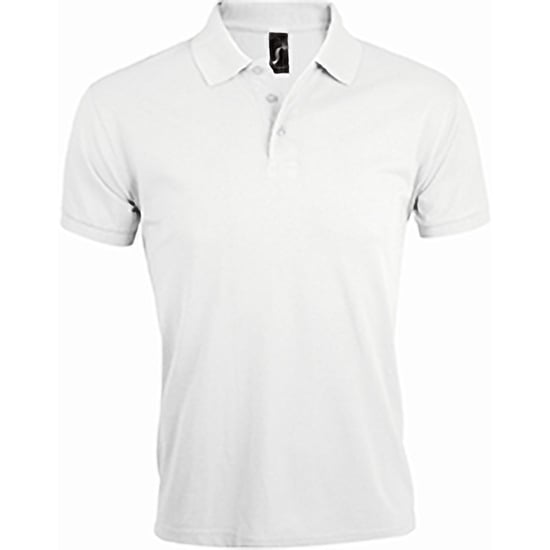 SOLS Heren Prime Pique Poloshirt met korte mouwen (Wit) - Image 1