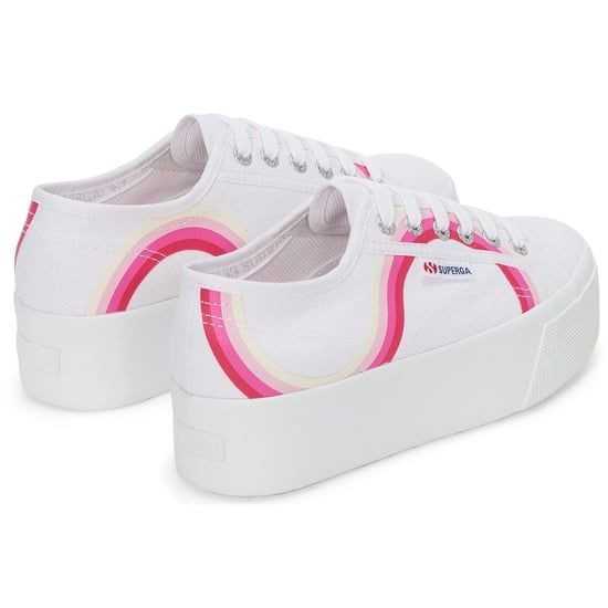 Superga 2790 Ronde Strepen Katoen Damestrainers Wit/Schaduwblauw - Image 2