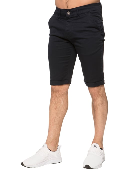 Enzo | Heren slim fit stretch chinoshort - marineblauw - Image 2