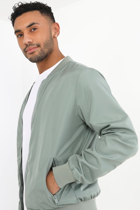 Pale Green 'Sanjay' Bomber Jacket