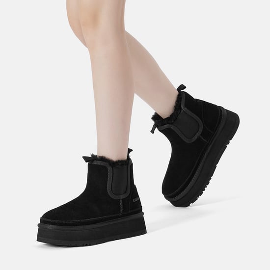 EVER AU Dames Leren Plateaulaarzen Chelsea-Stijl - Shoveler - Image 2