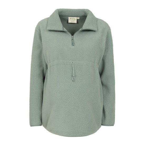 Mountain Warehouse Dames/Dames Sherpa Half Rits Zwangerschaps Fleece Top (Groen) - Image 3