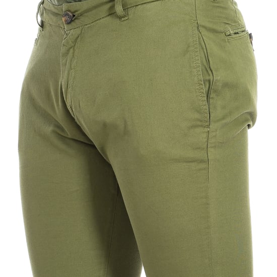Long trousers with straight cut and hems TMT014-TL121 for men